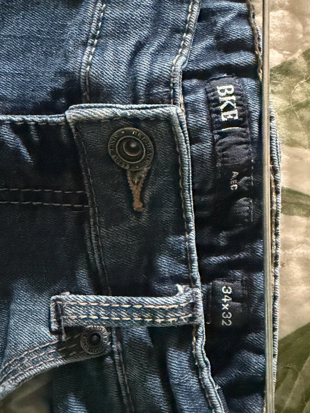 BKE Men's Dark Blue Slim Stretch Jeans